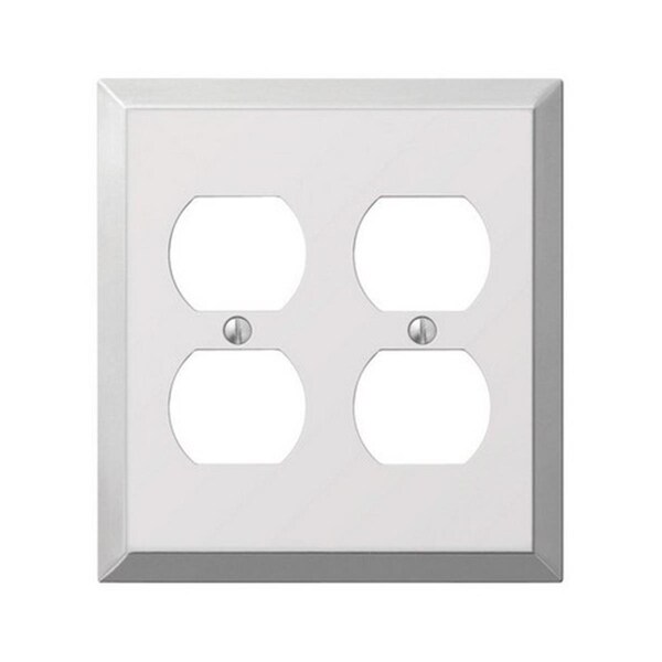 Livewire 161DD 2 Duplex Polished Chrome Stamped Steel Wall Plate LI1494739 - main